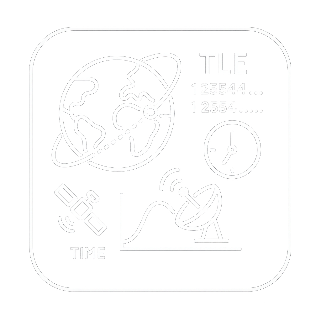 Ground pass overlay showing satellite orbit tracks
